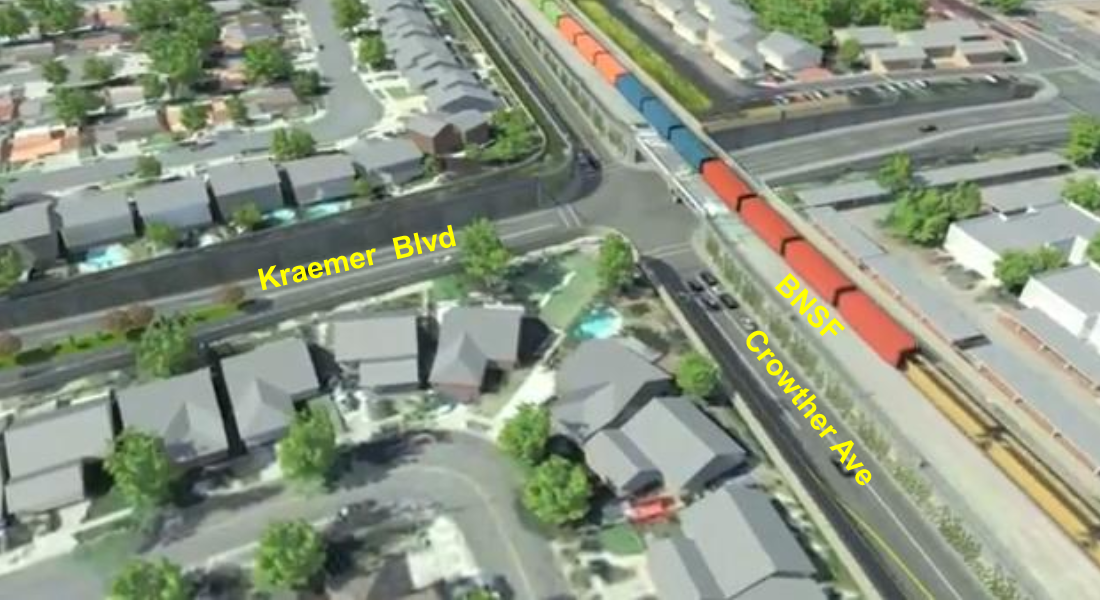 Kraemer Boulevard Undercrossing Map